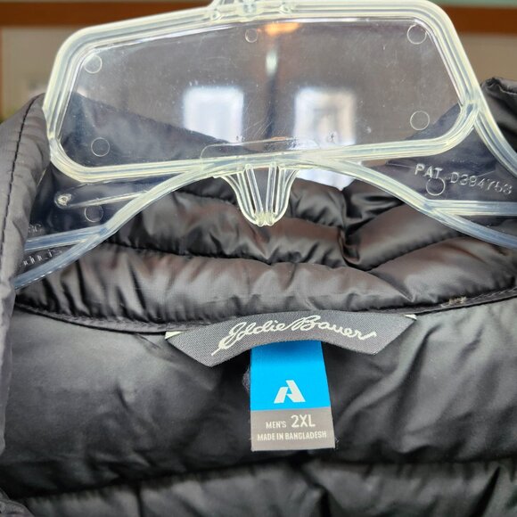 NWT!! Men's Eddie Bauer Down Pertex Quantum First Ascent Puffer Jacket BLACK - Picture 3 of 12